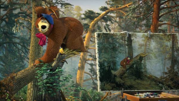 Endlich hat der Bär sein Wunschmotiv gefunden. | Rechte: KiKA/Animaccord LTD