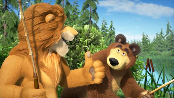 König Löwe genießt seine Freiheit.  | Rechte: KiKA/Animaccord LTD