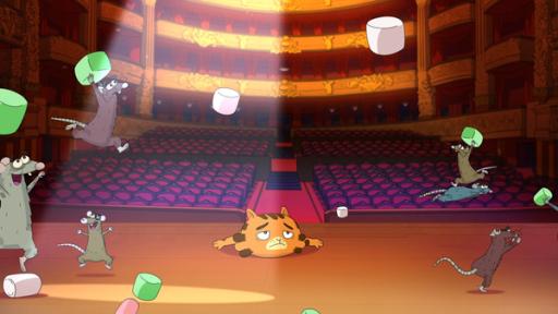 Mirette - Folge 19 | Rechte: CYBER GROUP STUDIOS - ARD/WDR- KD PRODUCTIONS TOONS&GAMES - TELEVISIÓ DE CATALUNYA, SA - 2016 Die Ballett-Ratten tanzen Jean Cat auf der Nase herum.