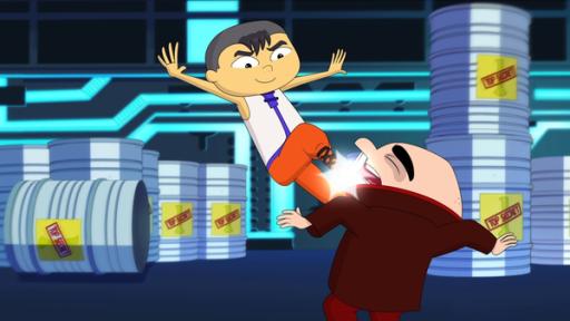 Mirette - Folge 27 | Rechte: CYBER GROUP STUDIOS - ARD/WDR- KD PRODUCTIONS TOONS&GAMES - TELEVISIÓ DE CATALUNYA, SA - 2016 Taos Kung-Fu-Tritte knocken den gefährlichsten Gangster aus.