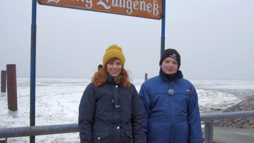 Malin mit Nils auf Langeneß