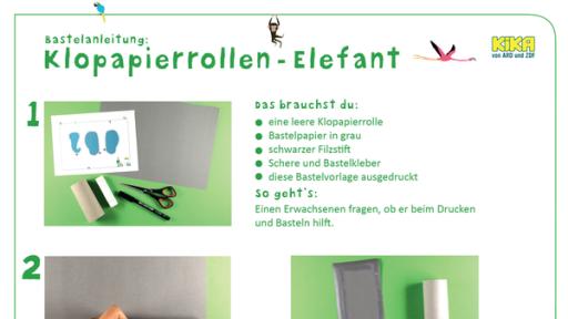 Bastelanleitung Elefant