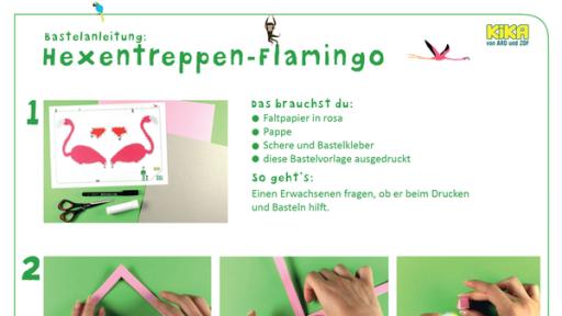 Bastelanleitung Flamingo