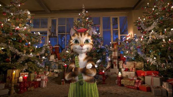 Findus feiert das schönste Weihnachten überhaupt. | Rechte: ZDF/Mathias Neumann
