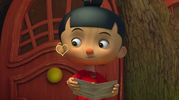 Pinocchio hat einen Liebesbrief bekommen, damit hat er nicht gerechnet. | Rechte: ZDF/2021 Method Animation/Palomar/ZDF Enterprises All rights reserved