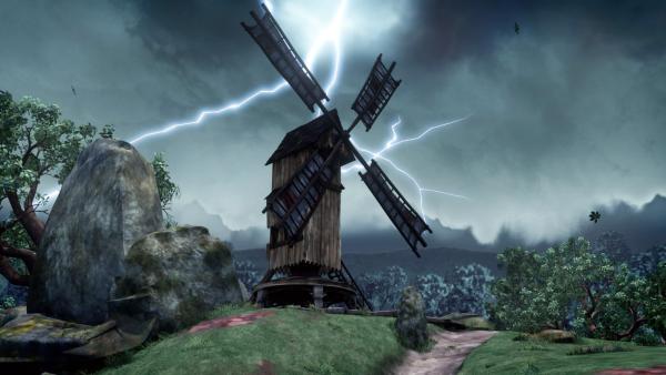 Bei einem heftigen Unwetter wird die Windmühle von Nottingham schwer beschädigt. | Rechte: ZDF/Method Animation/DQ Entertainment/Fabrique d'images/ZDF Enterprises/De Agostini