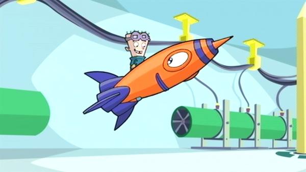 Das Leben des elfjährigen Vinnie Q ändert sich schlagartig, als er zum Geburtstag eine Rakete namens Rocket geschenkt bekommt - aber nicht irgendeine: Seine Rakete kann sprechen, Probleme lösen, lachen, Unsinn machen, Quadratwurzeln ziehen, Burger toasten und sogar raketenmäßig durchs All düsen. | Rechte: KiKA/SLR Prod.