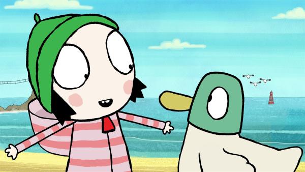 Sarah und Duck verbringen einen Tag am Meer | Rechte: NDR/A Karrot Entertainment