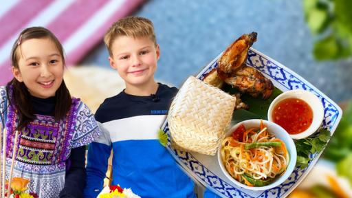 Thailändisches Hühnchen mit Papaya Salat