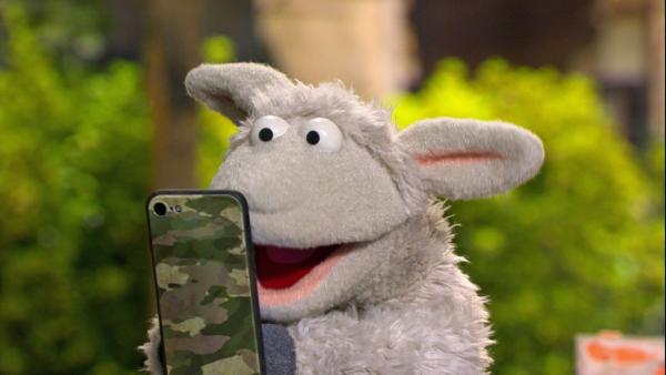 Folge 141: Wolle ist total begeistert von seinem neuen Handy. | Rechte: NDR/Sesame Workshop