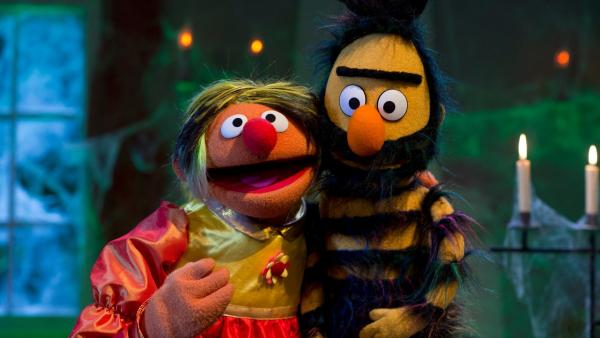 Ernie als  Schöne, Bert als Biest | Rechte: NDR Foto: NDR