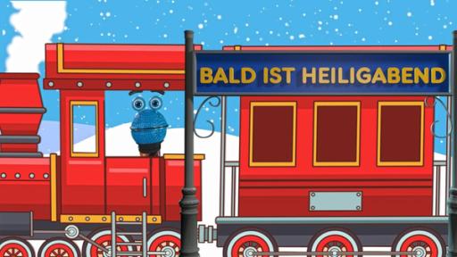 Das SingDing im Weihnachtsexpress. Die zweite Weihnachtsliederstation ist "Bald ist Heilig Abend".