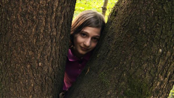 Yael liebt die großen, alten Bäume in ihrem Wäldchen. | Rechte: ZDF/Ilona Stämpli