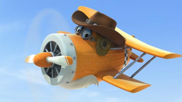 Onkel Albert ist ein etwas älteres Flugzeug-Model. | Rechte: KiKA/FunnyFlux/QianQi/EBS/CJ E&M