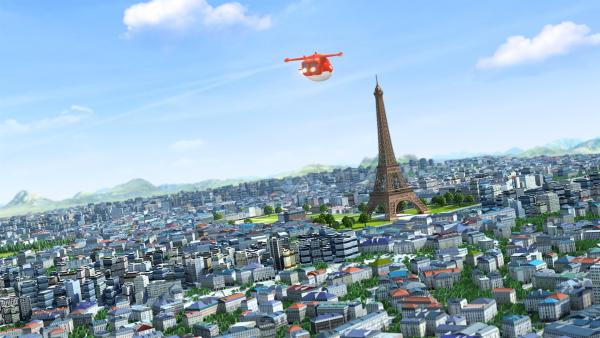Jett fliegt nach Paris zu Martine. | Rechte: KiKA/FunnyFlux/QianQi/EBS/CJ E&M