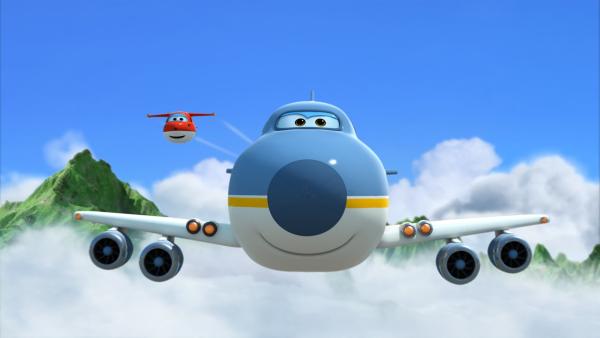 Big Wing und Jett fliegen mit den Kindern. | Rechte: KiKA/FunnyFlux/QianQi/EBS/CJ E&M