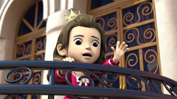 Auf einem Balkon wartet Prinzessin Isabel darauf, gerettet zu werden. | Rechte: KiKA/FunnyFlux/QianQi/EBS/CJ E&M