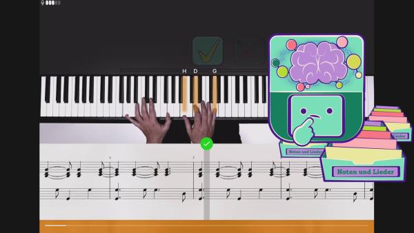 Wie funktioniert eine Klavierlern-App? | Rechte: KiKA