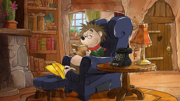 Rupert liest entspannt ein Buch. | Rechte: MDR/WunderWerk