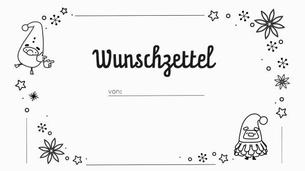 KiKA-Wunschzettel zum Ausdrucken, Ausschneiden und Ausmalen