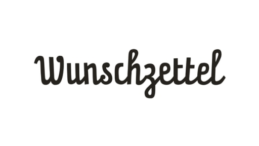 Schriftzug "Wunschzettel"