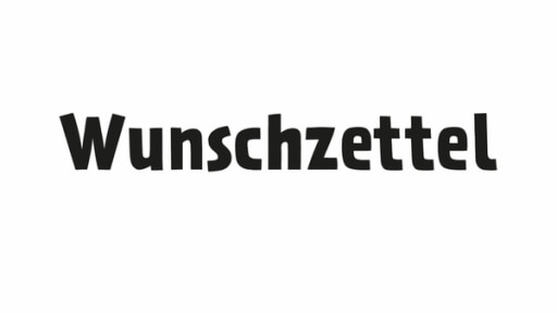 Schriftzug Wunschzettel