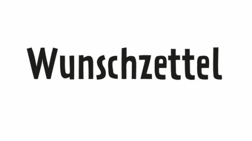 Schriftzug Wunschzettel